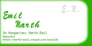 emil marth business card